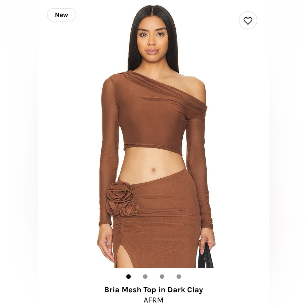 AFRM Bria top in Dark Clay XXS